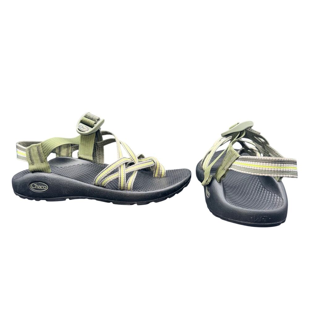 Chaco Z/1 Classic Sandals Olive Gray Striped Women’s Size 7